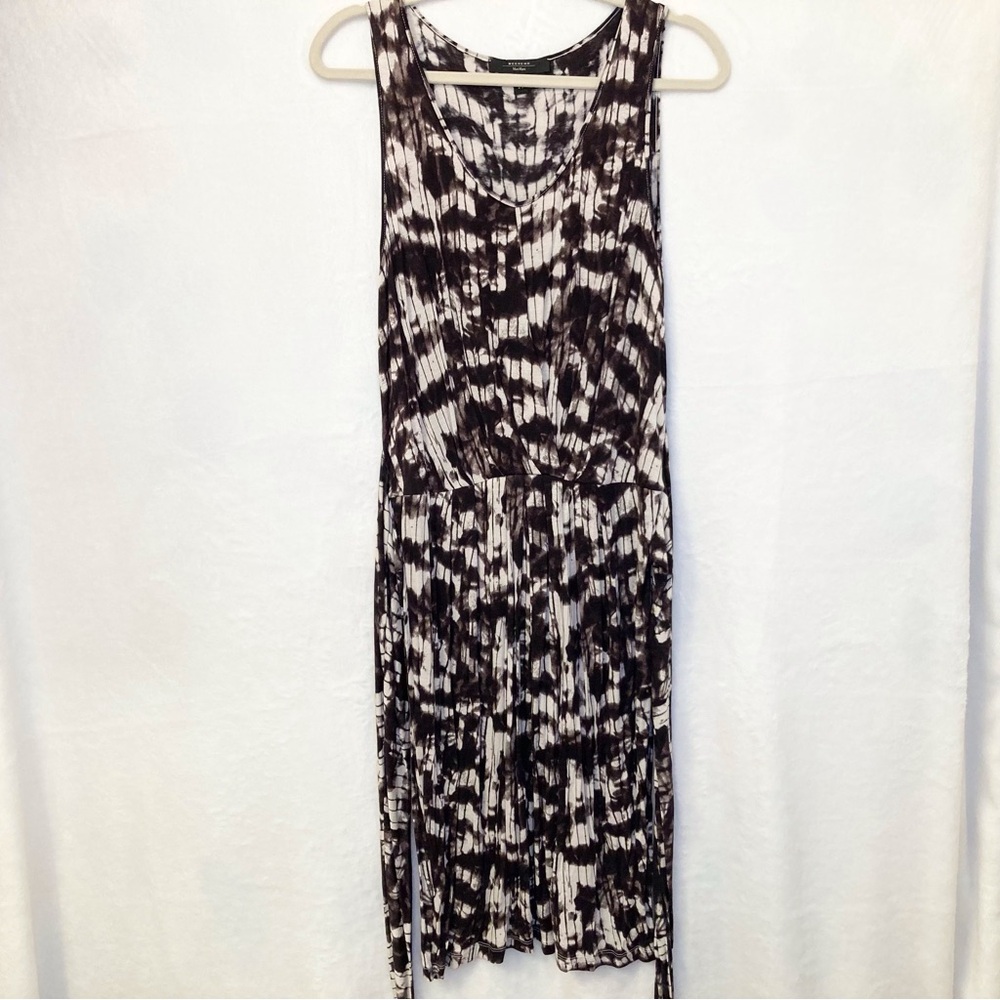 MaxMara Weekend Brown and Cream Jersey A-Line Dress Women’s Size Large - Picture 2 of 15